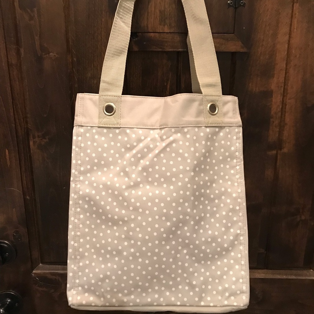 Taupe dot bag